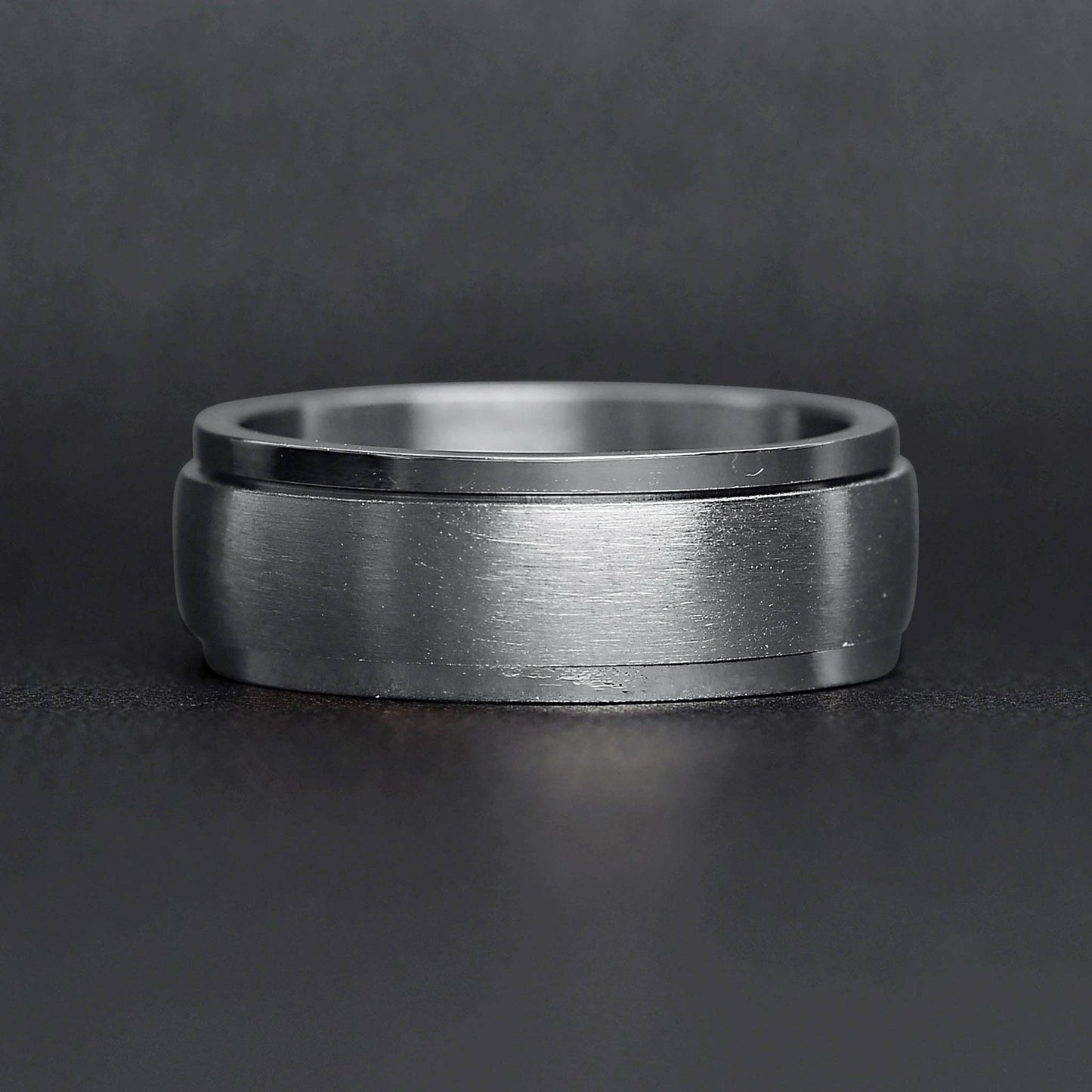 Highly Polished Steel Spinner Ring - Therapeutic Touch