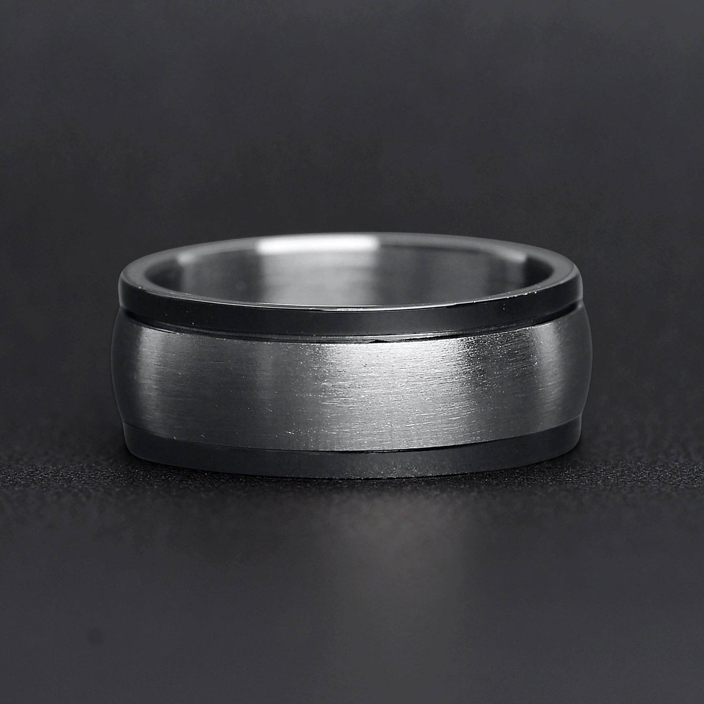 Highly Polished Stainless Steel Black Trim Spinner Center Ring