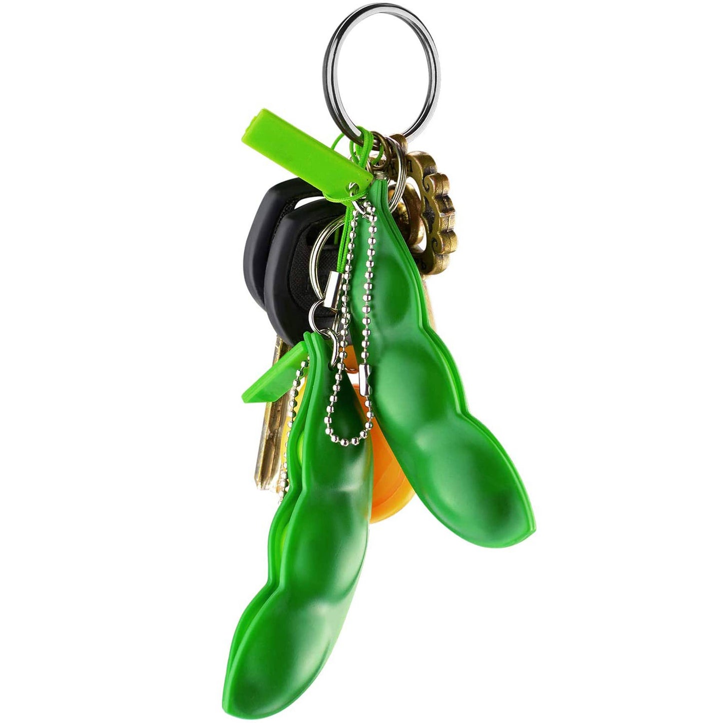 Peas Theme Stress Relief Fidget Keychain