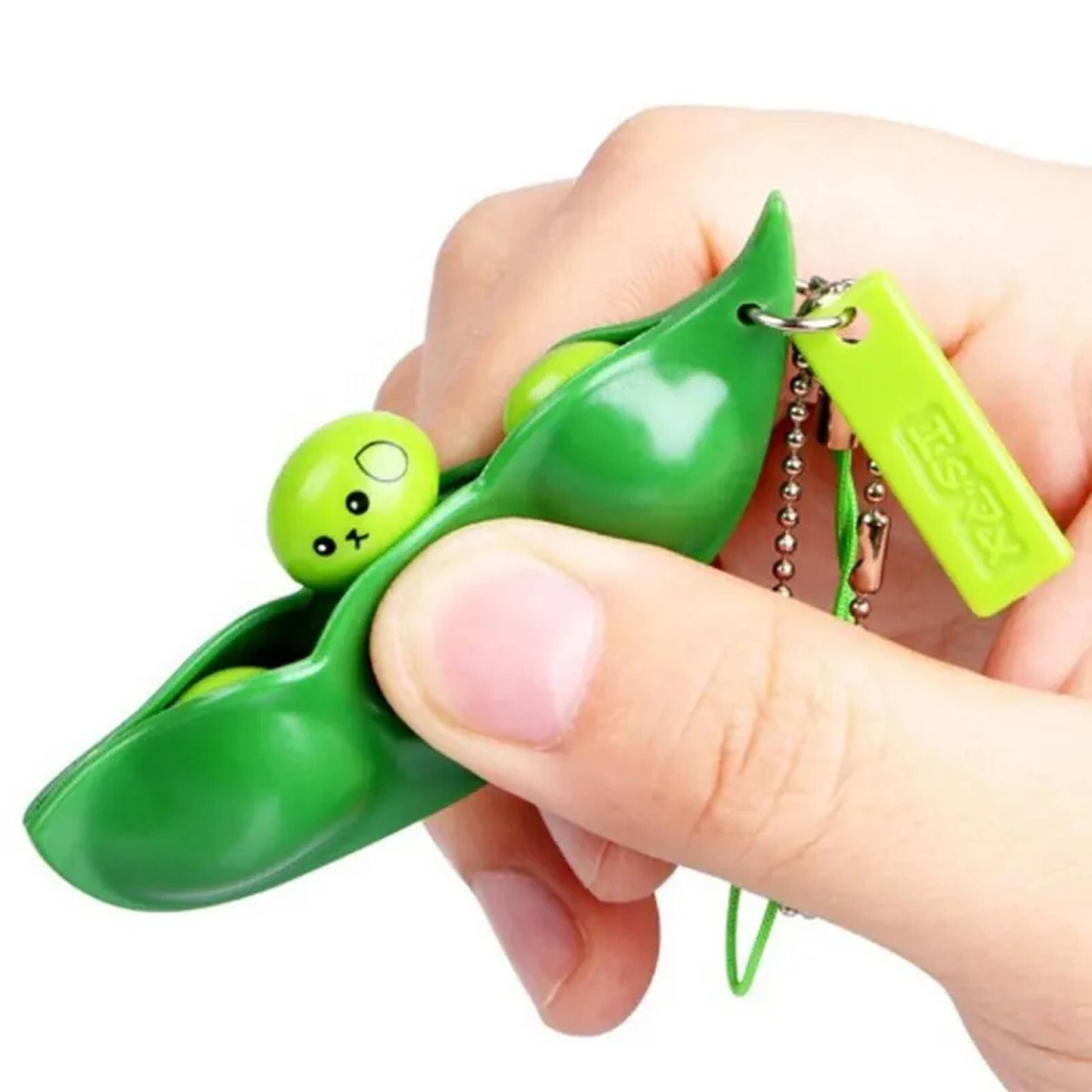Peas Theme Stress Relief Fidget Keychain