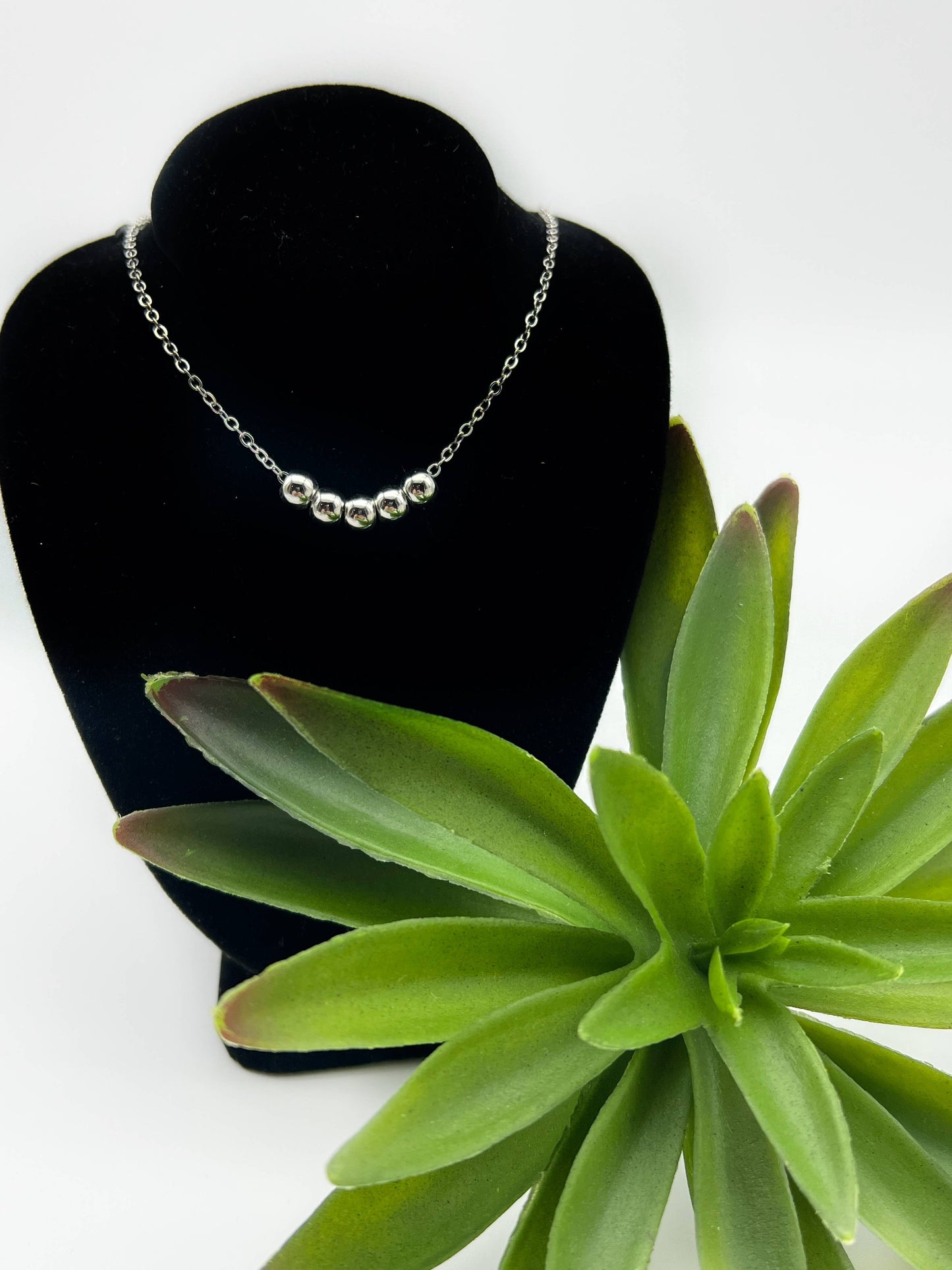 Fidget Anti Anxiety Silver Ball Necklace