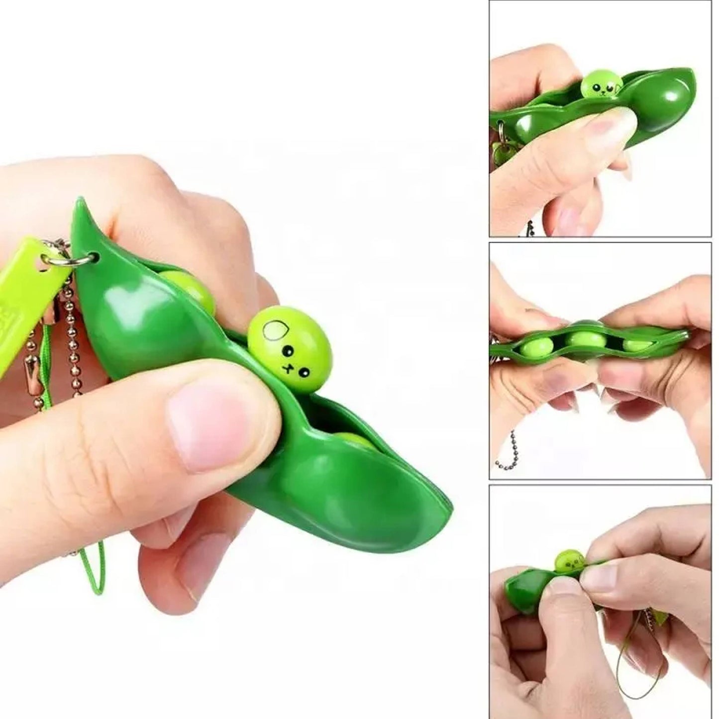 Peas Theme Stress Relief Fidget Keychain