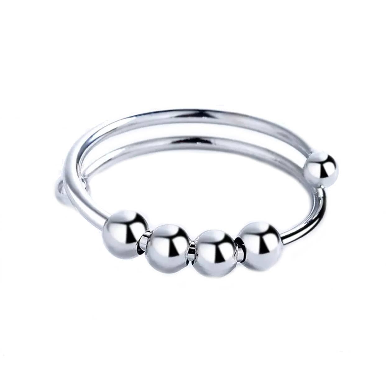 Fidget Anti Anxiety Silver Ring