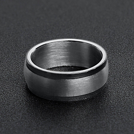 Highly Polished Stainless Steel Black Trim Spinner Center Ring