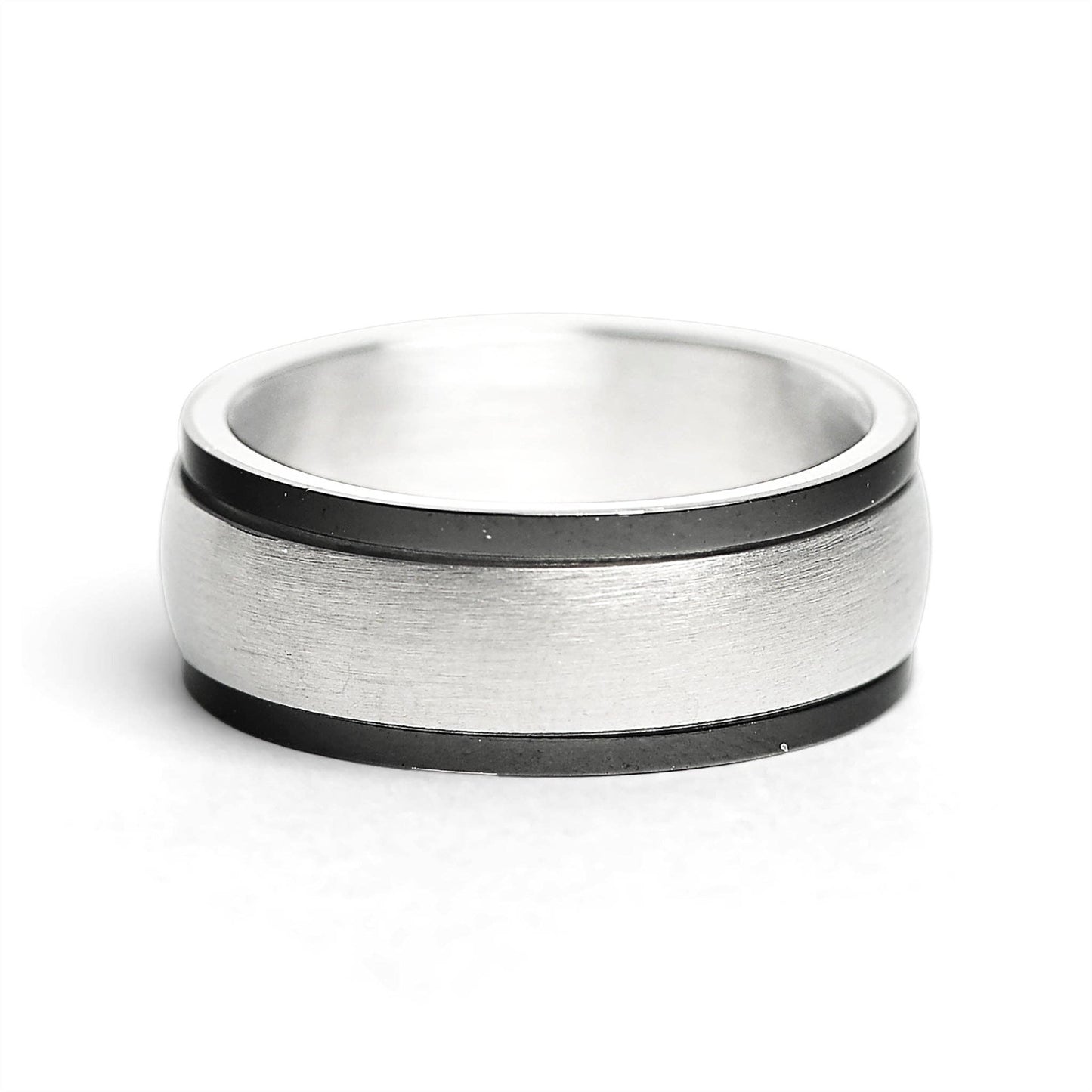 Highly Polished Stainless Steel Black Trim Spinner Center Ring