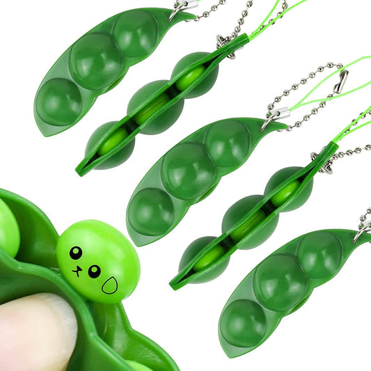 Peas Theme Stress Relief Fidget Keychain