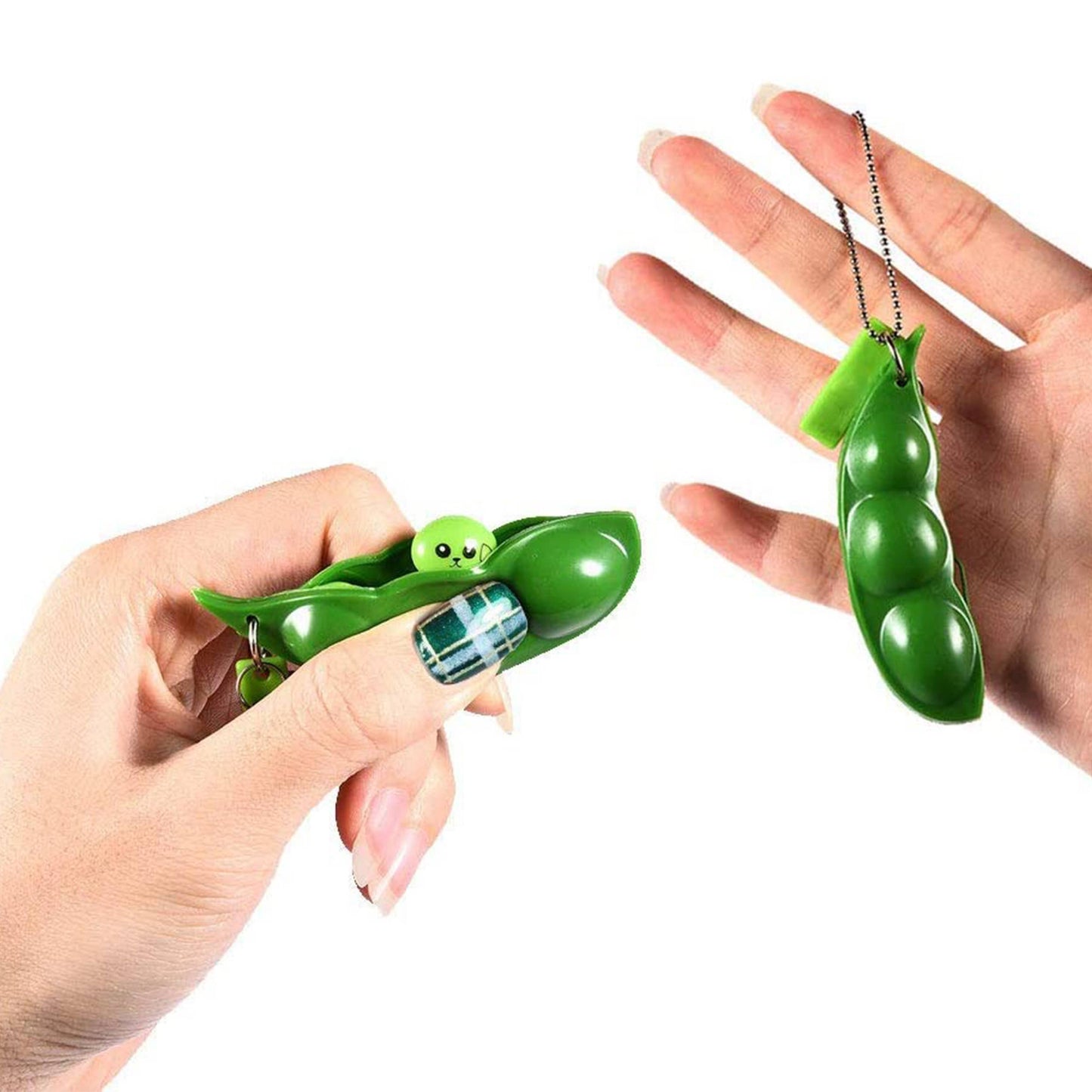 Peas Theme Stress Relief Fidget Keychain