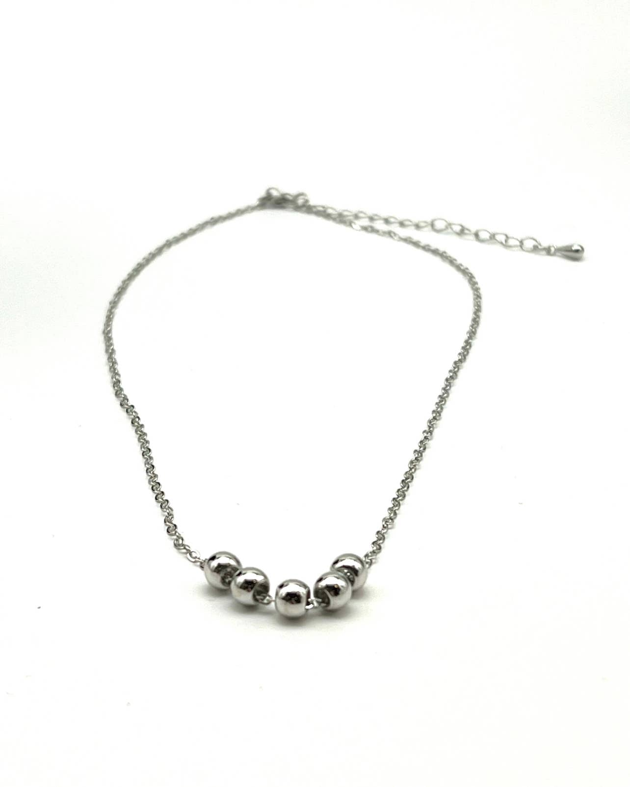 Fidget Anti Anxiety Silver Ball Necklace
