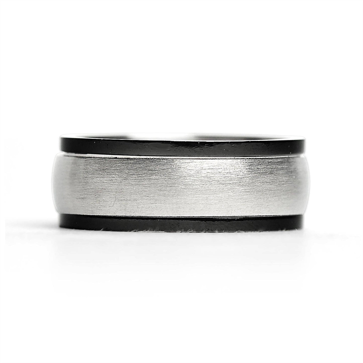 Highly Polished Stainless Steel Black Trim Spinner Center Ring