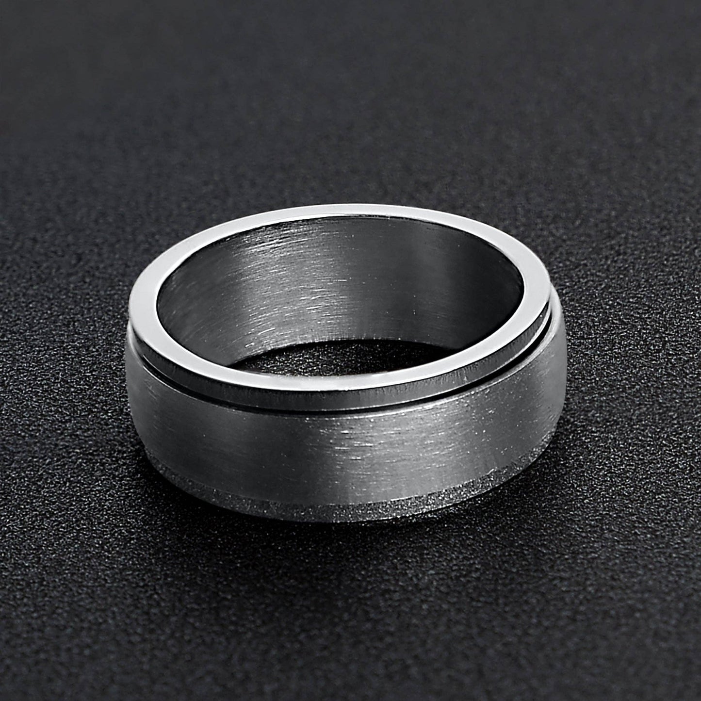 Highly Polished Steel Spinner Ring - Therapeutic Touch