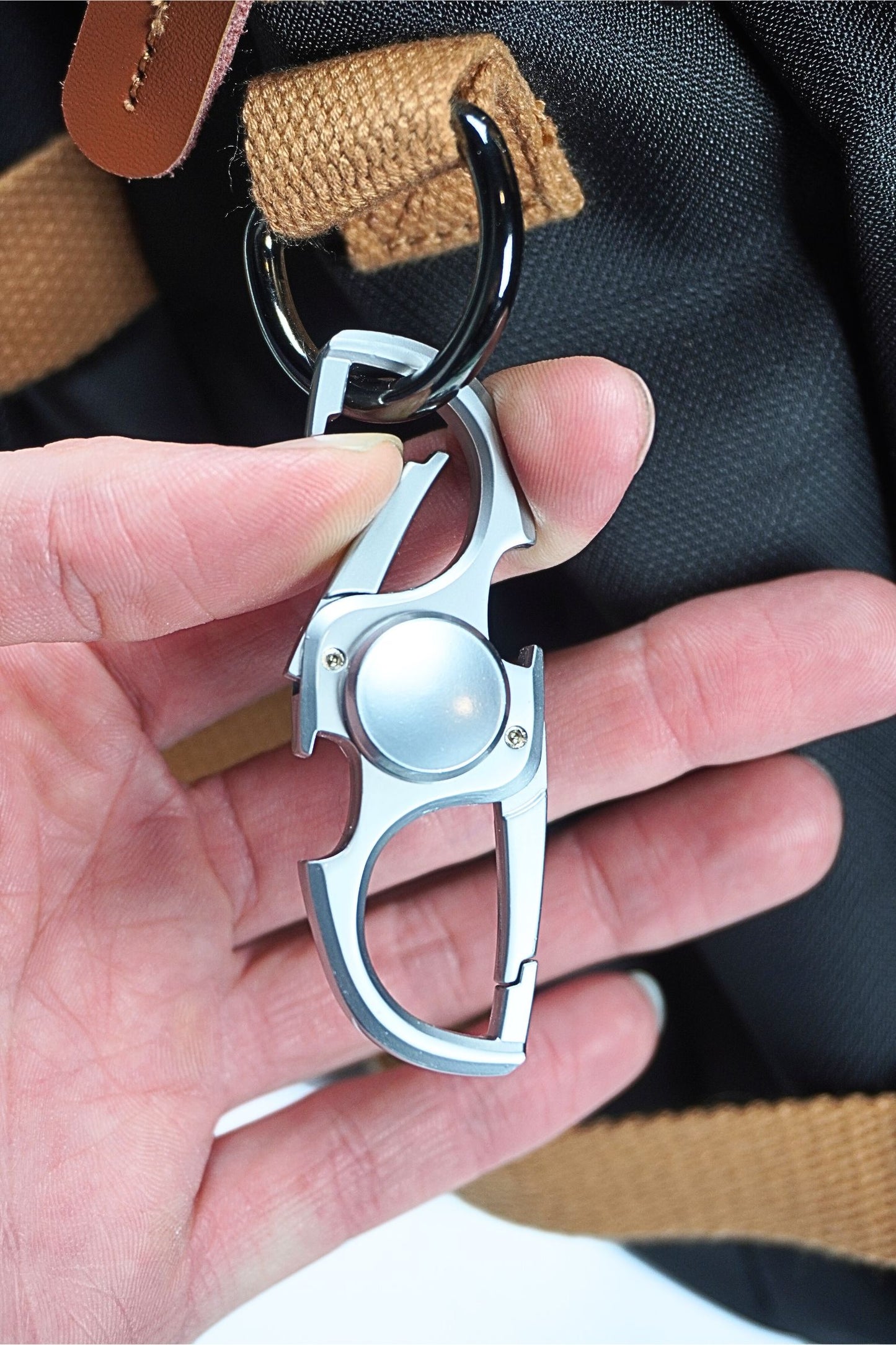 Premium Stainless Steel Fidget Spinner Bottle Opener Keychain – CNC Precision Toy with Hybrid Ceramic R188 Bearing, Stress Relief & Focus Aid for ADHD, Anxiety, Kids & Adults